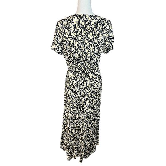 Wild fable floral print button down midi dress cottagecore spring 90s ruffle - Picture 6 of 8